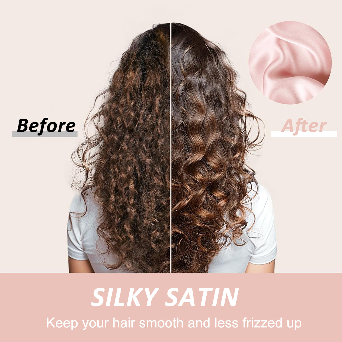 SANNIDHI Sleeping Cap for Women, Bamboo Fiber Silk Hair Care Cap for Sleeping, Stretchy Postpartum Hair Wrap Cap for Long Hair (Pink) SANNIDHI Sleeping Cap for Women, Bamboo Fiber Silk Hair Care Cap for Sleeping, Stretchy Postpartum Hair Wrap Cap for Long Hair (Pink)